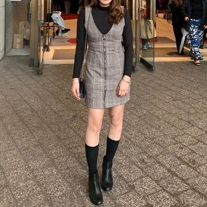 Plaid fitted outer dress